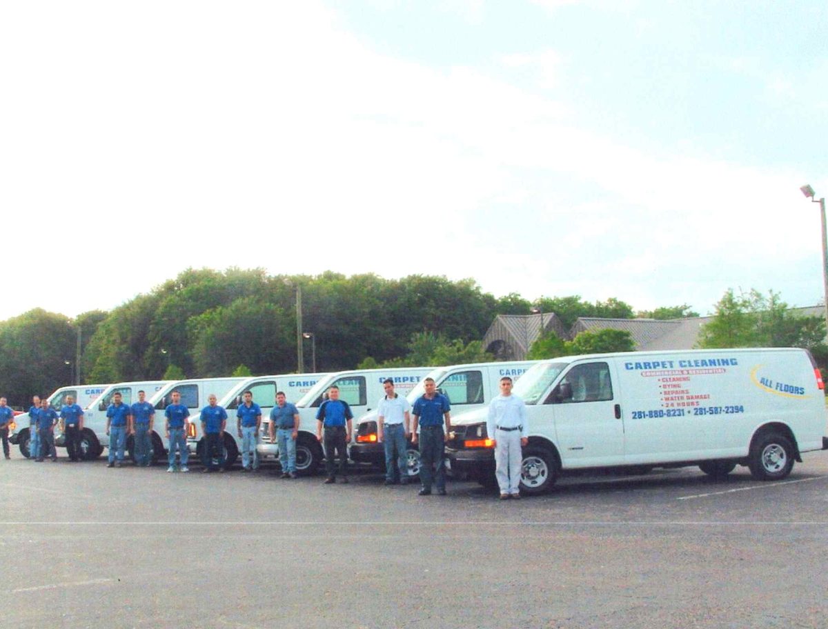 The first All Floors van fleet and team